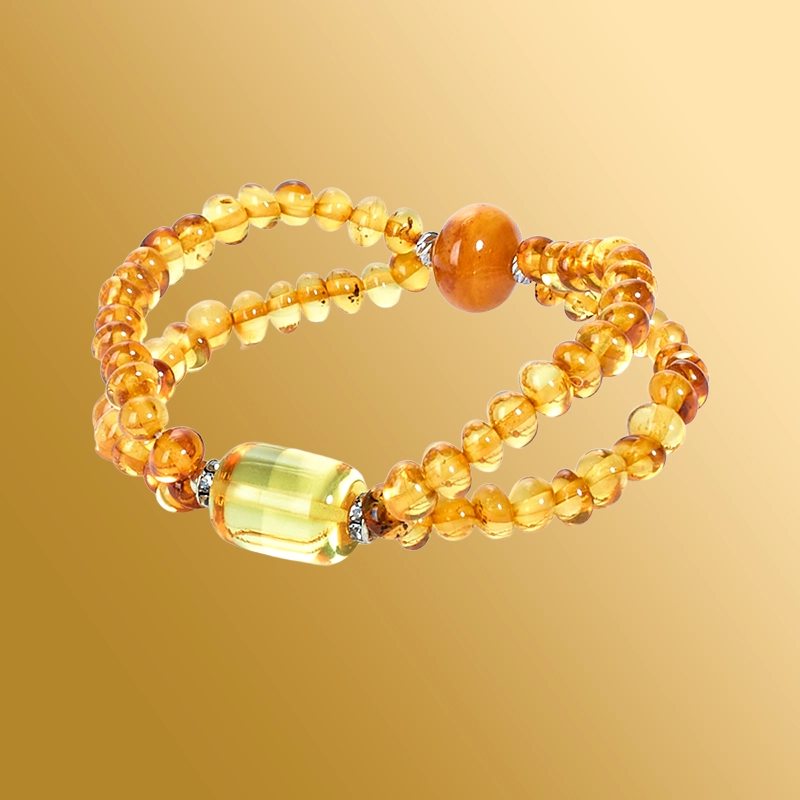 Браслеты бижутерия с янтарем