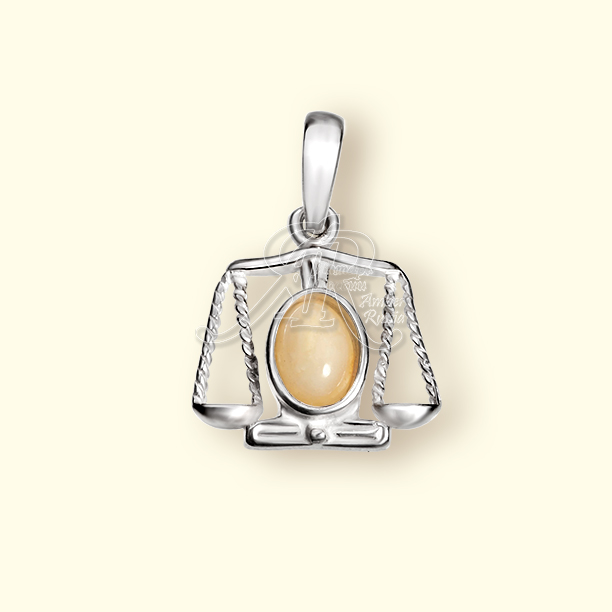 Подвеска Посеребрение, янтарь